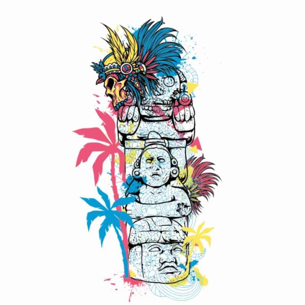 Mayan Skull Tshirt - Image 2