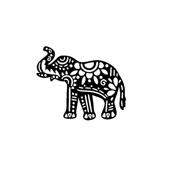 Indian Elephant BW Tshirt - Image 2