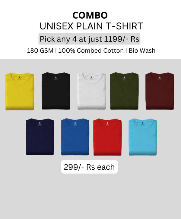 Unisex T-shirt Combo set of 4
