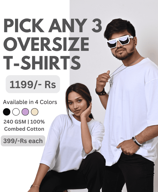 Oversize T-shirt Combo set of 3