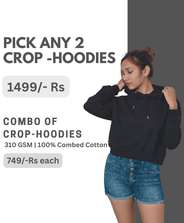 Crop Hoodie Combo of 2