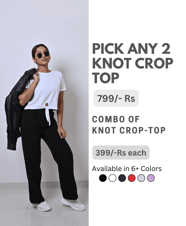 Crop knot top Combo set of 2