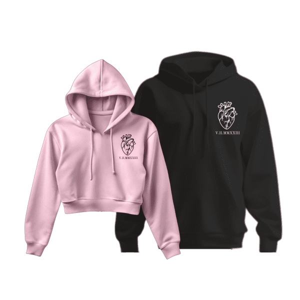 Couple Hoodie (Heart) Set of 2 - Image 2