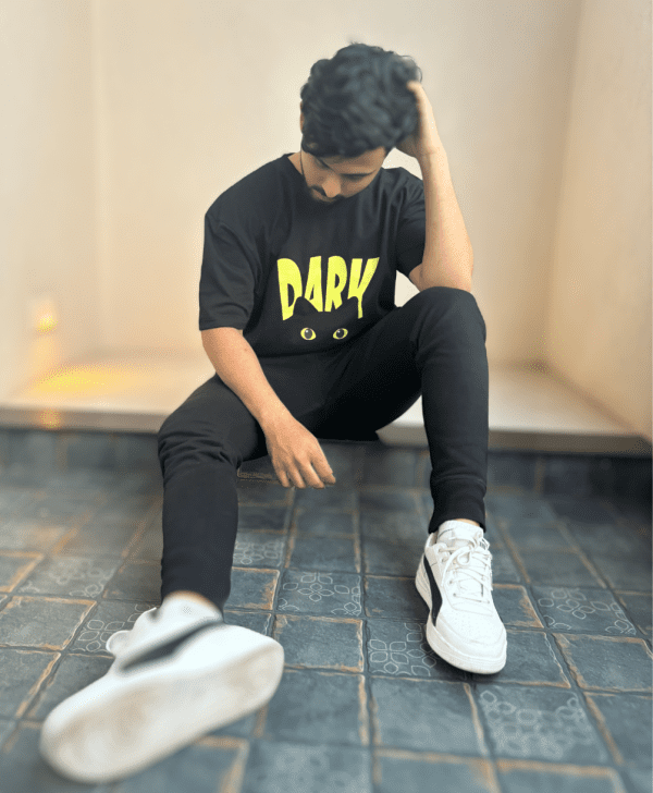 Dark Cat Oversize tshirt Unisex - Image 3